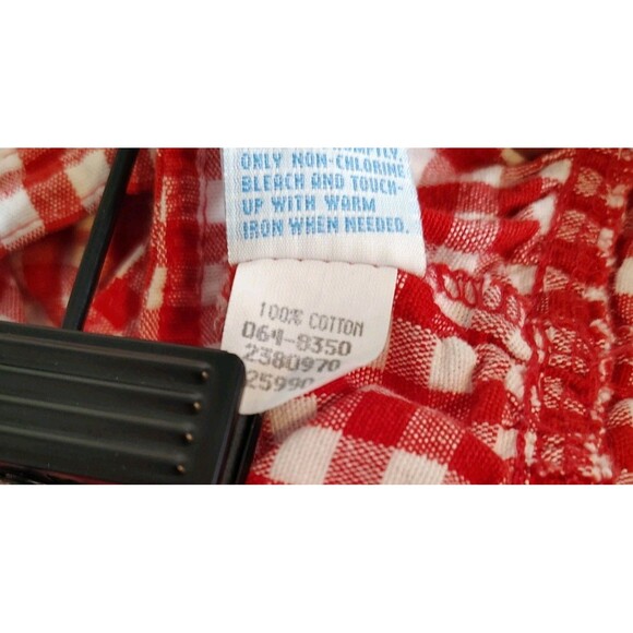 OshKosh B’Gosh Baby Girls Vintage Bubble Romper 6/9M Red Gingham Floral USA - Picture 6 of 6